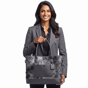 Women's Real Cowhide Hair on <b>Handbag</b> <b>Summer</b> Fashion Tote Bag with Zipper Closure Vintage Shopper Design - Product Image 2