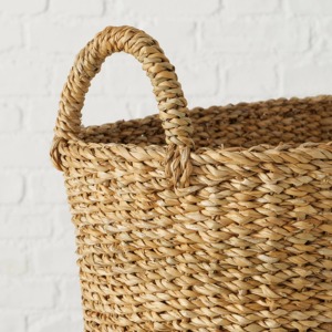 ชุดตะกร้าหวายรูปวงรี 2 ใบ พร้อมหูหิ้ว ตะกร้าเก็บของทำมือ ขายส่ง เป็นมิตรกับสิ่งแวดล้อม ผลิตในเวียดนาม - Product Image 6