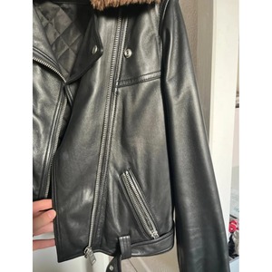 Veste en cuir pour femme de qualité supérieure avec doublure en fausse fourrure douce, mode hiver de luxe, fabrication OEM - Product Image 6