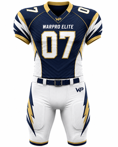 Maillot de football américain WARPRO ELITE pour homme, col en V, sublimé, manches courtes, ajusté, anti-transpiration, toutes saisons - Product Image 2