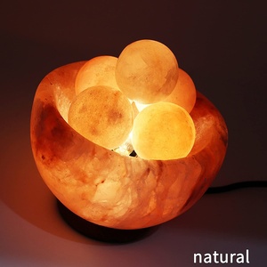 IMPEX PAKISTAN Lámpara de Sal del Himalaya de Cristal Rosa Hecha a Mano de Alta Calidad con Efecto de Fuego, Decoración para el Hogar, Logotipo Personalizado Tallado, Nueva y Auténtica - Product Image 6