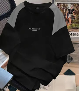 Venta Directa de Fábrica, Camiseta Personalizada de Alta Calidad para Hombre, Talla Grande, Cuello Redondo, Tejida, Ecológica, Transpirable, Holgada, de Manga Corta - Product Image 3