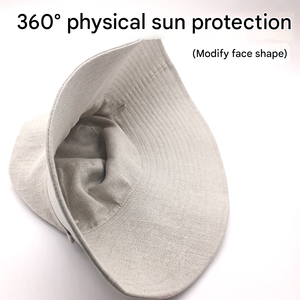 Sombrero de Cáñamo con Protección Solar UPF50+ contra <span class=keywords><strong>Radiación</strong></span> y Rayos <span class=keywords><strong>Ultravioleta</strong></span>, Sombrero de Secado Rápido, Protección UV, Transpirable - Product Image 4