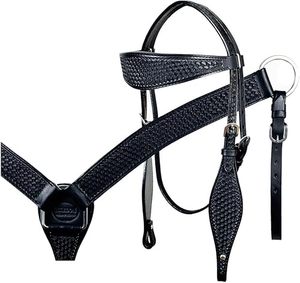 Juego de cabezada para caballo indio de alta calidad personalizado con pechera y accesorios de cuero occidental al mejor precio - Product Image 1