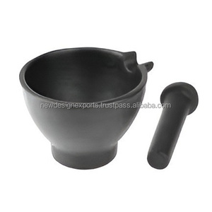 Mortero y Maja de Hierro Fundido Pesado Estilo Sil Batta Tradicional Indio para Moler - Product Image 1
