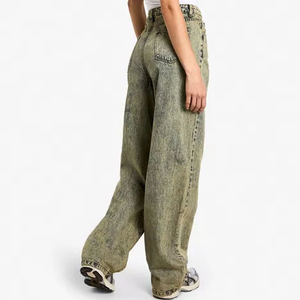 Wholesale Wholesale Women's Denim Stretchy Jean <b>Pants</b> Skinny Jeans <b>Pant</b> Apparel Stock Women Jeans Washed <b>Down</b> Loose Baggy - Product Image 2