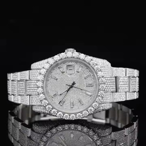 Montre-bracelet analogique à quartz pour homme en moissanite de qualité supérieure, idéale pour un style décontracté et un cadeau élégant - Product Image 2