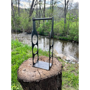 Porte-bouteilles en métal industriel de qualité fantastique, porte-bouteilles moderne en acier inoxydable - Product Image 3