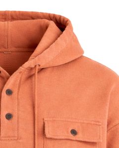 Sudadera con Capucha para Hombre, Color Durazno Naranja, con Cierre de Botones, Bolsillos Dobles en el Pecho, Estilo Casual Urbano, Fabricante de Sudaderas con Capucha - Product Image 5
