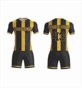 Ensemble de maillots de football pour hommes Modern Era Apparel, rouge, noir, blanc, imprimé géométrique, col en V, manches courtes, polyester respirant, saison adulte - Product Image 2