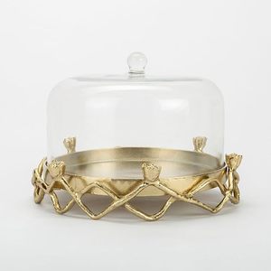 Soporte de pastel de lujo con cúpula dorada de metal para fiestas y eventos de boda al mejor precio - Product Image 3