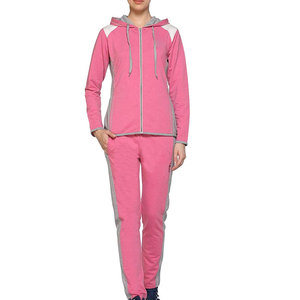 Conjuntos Deportivos Casuales de Invierno para Mujer con Capucha, Diseño Personalizado, Estampado Sólido, 100% Algodón Transpirable, Ropa de Gimnasio - Product Image 1