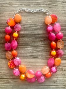 H CRAFT สร้อยคอทังสเตนสีสันสดใสทำด้วยมือ จี้ที่ไม่เหมือนใคร เครื่องประดับแฟชั่น ผู้หญิง สาวๆ คุณภาพระดับพรีเมียม มุกน้ำจืด คลาสสิก - Product Image 5
