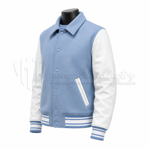 Chaqueta Varsity de Lana Premium, Chaqueta Letterman Personalizada con Mangas de Cuero PU, Venta al Por Mayor OEM - Product Image 3