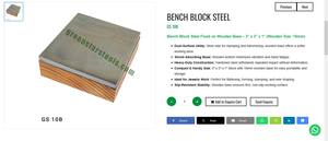 Bloque de acero con base de madera, herramienta para hacer joyas, bloque de estampado de metal para joyeros, herramientas de orfebrería | N.º de artículo: GS-10B - Product Image 3