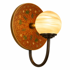Handcrafted Bronze Wall <b>Sconce</b> LED Glass Globe Decorative Wall Lamp Traditional Luxury Vintage <b>Lighting</b> Fixture for Home Hotel - Product Image 1