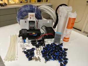 Sistema de Nebulización Automático de Alta Presión con Kit de Nebulizador Eléctrico de 5 L de Capacidad para Refrigeración Exterior, Invernaderos y Granjas Lecheras - Product Image 2