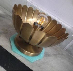 Handmade <b>Polished</b> <b>Chrome</b> Finish Brass Flower Ceiling Light Vintage Flush Mount Fixture - Product Image 5
