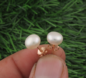 Boucles d'oreilles en perles d'eau douce naturelles, argent sterling 925, forme de goutte d'eau, bijoux de luxe hypoallergéniques, unisexe, vente en gros pour les fêtes - Product Image 3