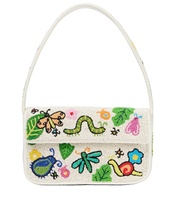 Sac à main brodé à la main avec des perles de rocaille, design de créateur, luxe, tendance, pour les fêtes, les mariages