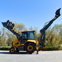 Jcb 3Cx Diesel Backhoe Loader 9500 Kg 7 Kw Mesin Wheel Loader Excavator Multifungsi Penggali 4x4 Traktor Loader