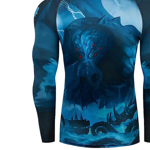 OEM Wholesale Customized Factory Hot Sale Compression Shirt Men Custom Sublimation Rash Guards With Wholesale Affordable Price - Product Image 5