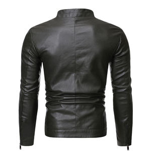 <b>SMART</b> SHINE ENTERPRISES <b>Men</b> Premium Leather <b>Jacket</b> Soft Comfortable Full Zip Casual Durable Regular Fit Winter Quick Dry - Product Image 2