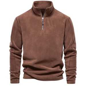 Sudadera polar con cremallera de un cuarto para hombre – Sudadera térmica ligera con cuello alto para uso casual y al aire libre - Product Image 4