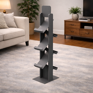 Étagère de présentation sur pied en acier inoxydable moderne à 5 niveaux, robuste, pour magasin de détail et salle d'exposition - Product Image 6