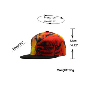 Casquette Snapback Imprimée 6 Panneaux Unisexe, Chapeau d'Été de Plage, Doublure de Casque de Ski/Snowboard, Casquettes Sublimées, Bonnet - Product Image 2