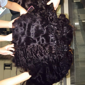 Extensiones de cabello Remy indio para mujer negra Estilo de onda súper doble dibujado - Product Image 1