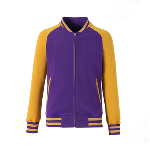 Veste en molleton Omega Purple Varsity |   Veste universitaire Premium Royal Purple & Old Gold Fraternity |   Streetwear urbain Que Dawg Bomber - Product Image 1