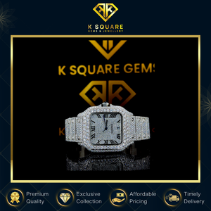 Nuevo Diseño de Reloj de Lujo con Caja Cuadrada de Aleación, Acero Inoxidable, Cuarzo Automático, Cristal de Zafiro, Resistente al Agua, con Diamantes Moissanite - Product Image 6