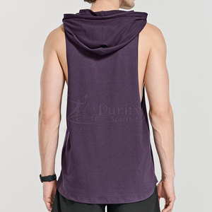 Vêtements de sport élégants, sweats à capuche sans manches en tissu léger, sweats à capuche sans manches coupe active - Product Image 3
