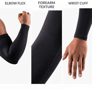 Manchons de compression unisexes à prix de gros, idéaux pour la course et le cyclisme, en tissu extensible léger, équipement de compression athlétique, logo personnalisé - Product Image 3