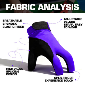 Guantes de Snooker de 3 Dedos de Alta Calidad, Material de Poliéster Transpirable, Estilo Profesional, Servicio OEM a Bajo Precio, Guantes de Snooker con Logotipo - Product Image 6