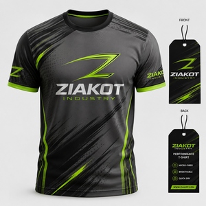 Camiseta Deportiva Negra y Roja Personalizada para Hombre, Nuevo Diseño de la Industria ZIAKOT - Product Image 2