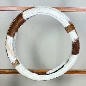 Logotipo personalizado, venta al por mayor, agarre deportivo, cubierta para volante, cuero de vaca genuino, cubierta para volante, accesorios interiores para coche - Product Image 4