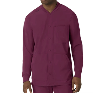 Blouses médicales pour hommes en gros – Blouses d'hôpital respirantes en rayonne et élasthanne extensibles pour le personnel infirmier - Product Image 2
