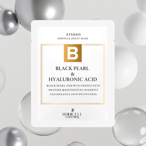 [ROOICELL] Masque en tissu Eterno Black Pearl & Acide Hyaluronique Soin Coréen 25ml 10 Masques Hydratants en Tissu - Product Image 2