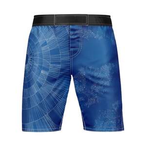 Shorts de Kick Boxing con Estampado de Rayos Amarillos por Sublimación para Hombre y Mujer, Shorts de Muay Thai y MMA - Product Image 4