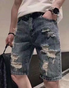 Shorts en jean pour hommes, coupe décontractée, légers, respirants, style streetwear, taille mi-haute, fermeture boutonnée, en denim de coton, service OEM, vente en gros, pas cher - Product Image 4