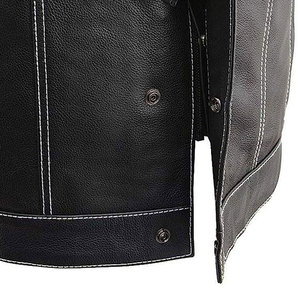 Chaleco Clásico de Cuero para Hombre con Diseño Atemporal, Material Duradero y Ajuste Cómodo para Motociclistas y Uso al Aire Libre - Product Image 6