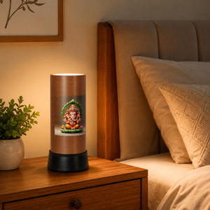 Lord Ganesha LED Table Lamp Wooden Finish Divine Glow <b>Night</b> <b>Light</b> Spiritual Home Decor Bedside Desk Lamp Meditation Gift Ambient - Product Image 2