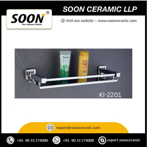 SOON Wall Mounted Stainless Steel Three-Layer Towel Rack Over 40cm <b>Chrome</b> Finish Eco-Friendly Modern Bathroom 3 Bars <b>Hooks</b> - Product Image 5