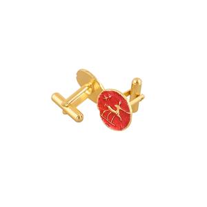 Mancuernillas de Lujo con Diseño de Ciervo en Esmalte Rojo y Baño de Oro para Hombre, Accesorios Formales para Camisa, Regalo de Boda o Negocios - Product Image 4