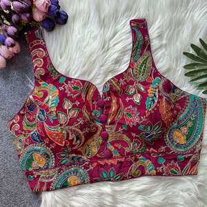 Blusa de Fiesta de Diseño Sin Mangas con Tiras Decorativas, de Crepé Natural, Estilo Espalda Abierta, Acolchada, Completamente Cosida y Lista para Usar - Product Image 4