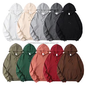 Haute qualité hommes vêtements 100% français éponge coton vierge poids lourd surdimensionné sweats à capuche Logo personnalisé grande taille hommes sweats à capuche - Product Image 1