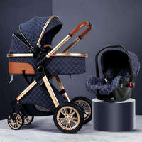 Poussette 3 en 1 pliable avec siège auto et landau pour bébé