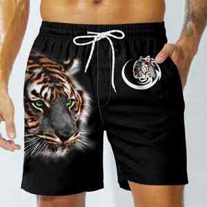 Venta Directa de Fábrica: Pantalones de Playa Casuales para Hombre, de Secado Rápido, con Estampado 3D por Sublimación y Letras, Tipo Halter - Product Image 6